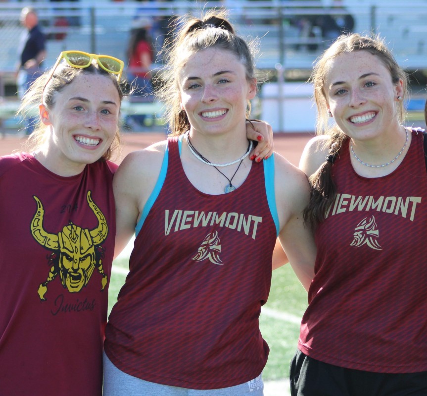Stout triplets show competitive fire on and off the track at Viewmont High School